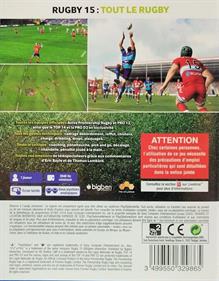 Rugby 15 - Box - Back Image