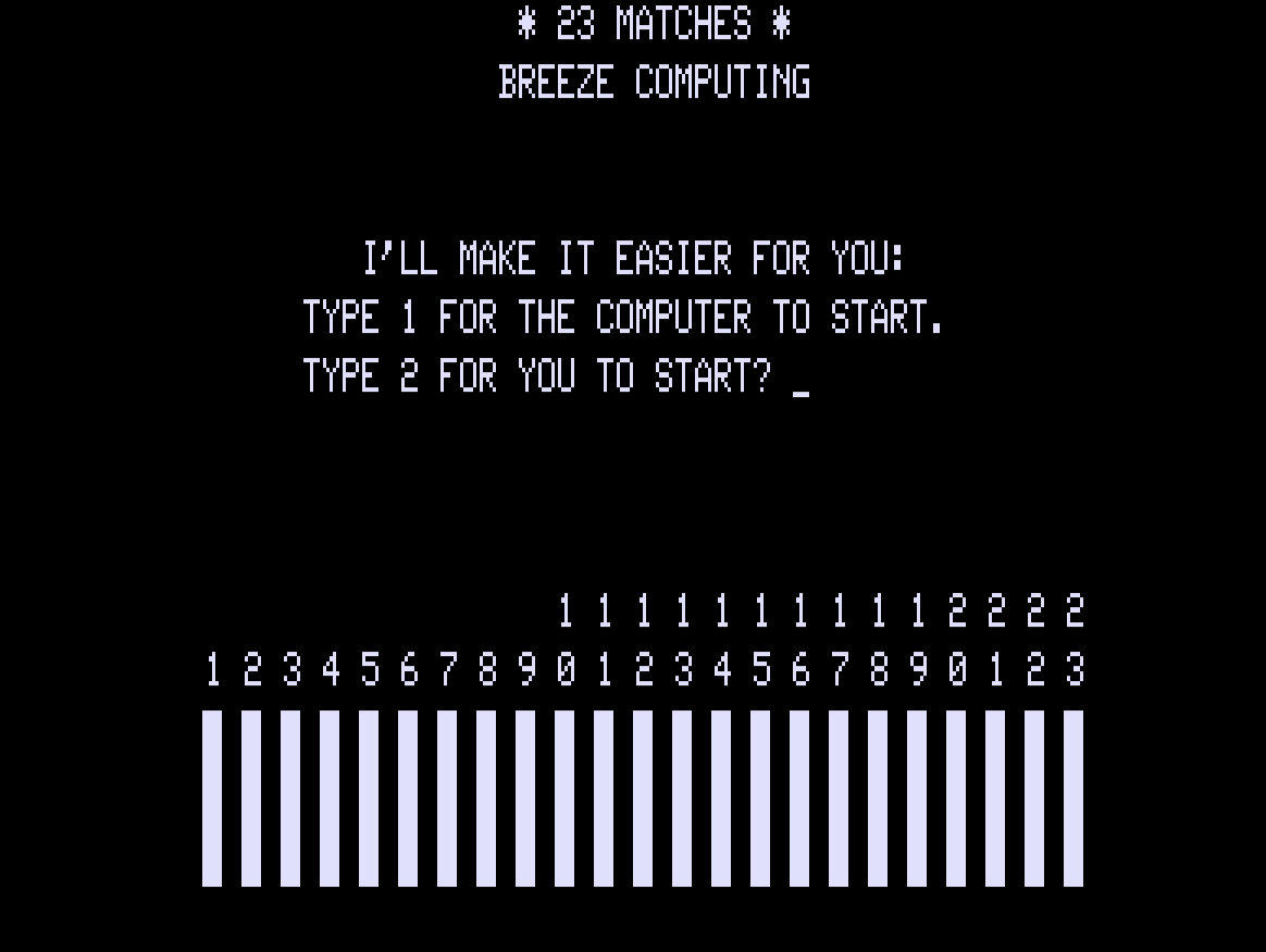 23 Matches (Breeze Computing)