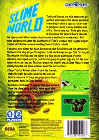 Todd's Adventures in Slime World - Box - Back Image