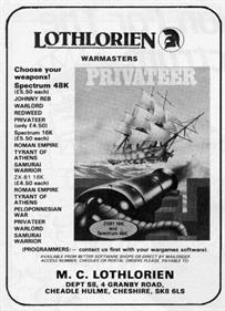 Privateer - Advertisement Flyer - Front Image