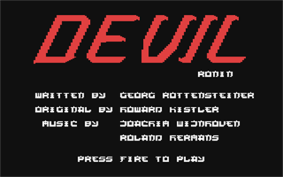 Devil Ronin - Screenshot - Game Title Image