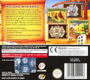 Mahjongg Mysteries: Ancient Egypt - Box - Back Image
