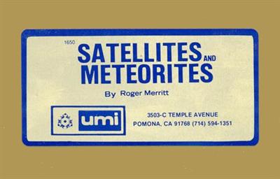 Satellites & Meteorites - Cart - Front Image