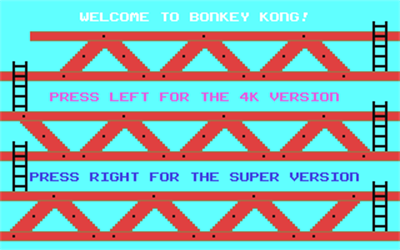 Super Bonkey Kong - Screenshot - Game Select