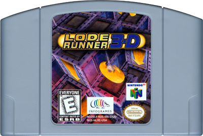 Lode Runner 3-D - Cart - Front Image