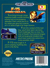 F-15 Strike Eagle II - Box - Back Image