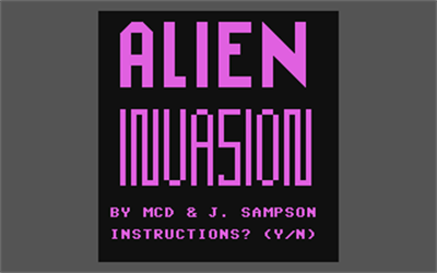 Alien Invasion (Softsmith Software) - Screenshot - Game Title Image