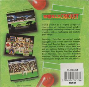 World Cricket - Box - Back Image