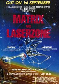 Matrix and Laserzone - Advertisement Flyer - Front Image