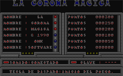 La Corona Magica - Screenshot - High Scores Image