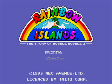 Rainbow Islands: The Story of Bubble Bobble 2 - Screenshot - Game Title Image