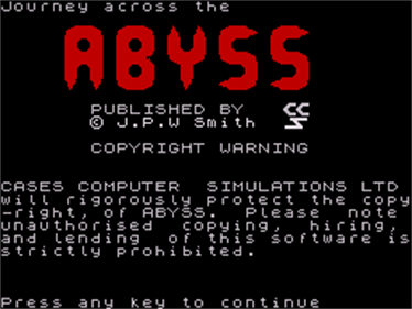 Abyss - Screenshot - Game Title Image