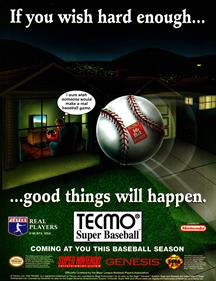 Tecmo Super Baseball - Advertisement Flyer - Front Image
