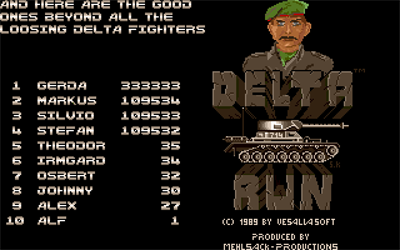 Delta Run - Screenshot - High Scores Image