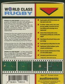 World Class Rugby - Box - Back Image