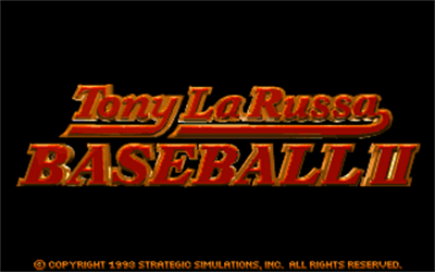 Tony La Russa Baseball II - Screenshot - Game Title Image