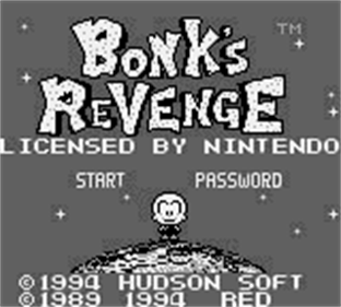 Bonk's Revenge - Screenshot - Game Title Image