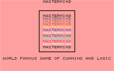 Computer Mastermind - Screenshot - Game Title Image