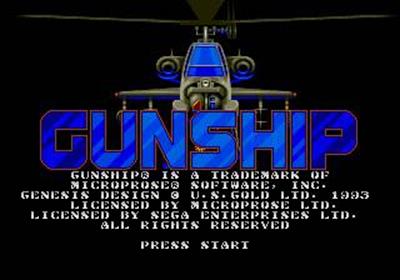 Gunship - Screenshot - Game Title