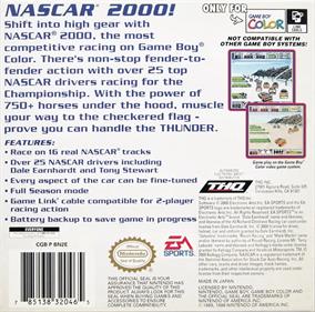 NASCAR 2000 - Box - Back Image