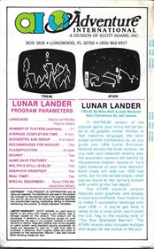 Lunar Lander - Box - Back Image