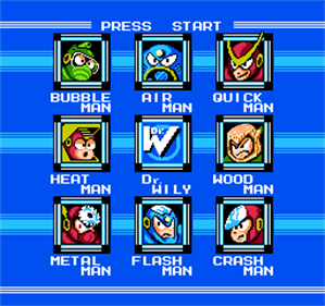 Mega Man 2 - Screenshot - Game Select Image