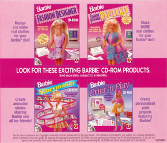 Barbie Fashion Designer - Box - Back Image