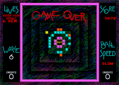Off the Wall (Atari) - Screenshot - Game Over Image