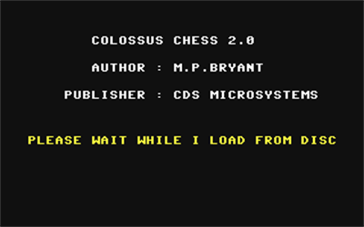 Colossus Chess 2.0 - Screenshot - Game Title Image