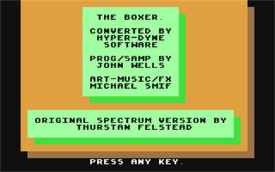 The Boxer - Screenshot - Game Title Image
