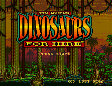 Tom Mason's Dinosaurs for Hire - Screenshot - Game Title Image