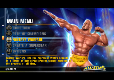 WWE All Stars - Screenshot - Game Select Image