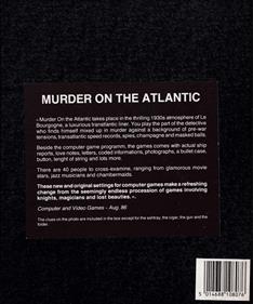 Murder on the Atlantic - Box - Back Image