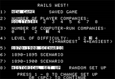 Rails West! - Screenshot - Game Select Image