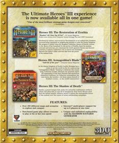 Heroes of Might and Magic III: Complete: Collector's Edition - Box - Back Image