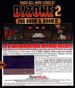 D!ZONE 2: For DOOM & DOOM II - Box - Back Image