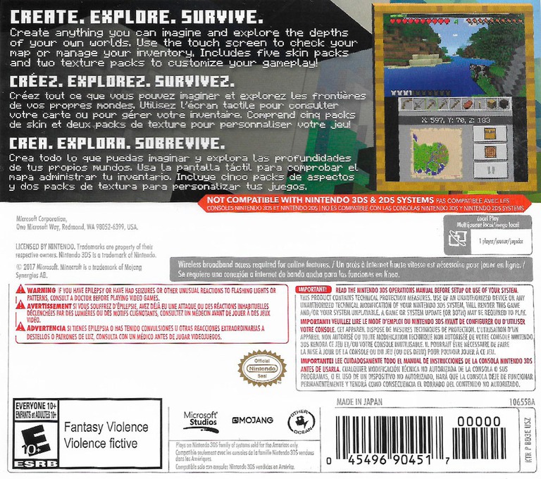 Minecraft New Nintendo 3ds Edition Details Launchbox Games Database