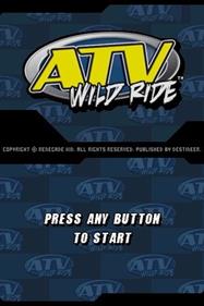 ATV: Wild Ride - Screenshot - Game Title Image