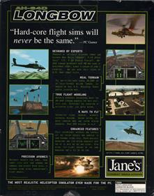 Jane's Combat Simulations: AH-64D Longbow Gold - Box - Back Image