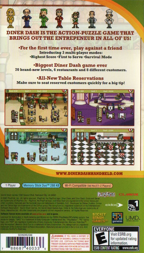 Diner Dash: Sizzle & Serve - Nintendo DS