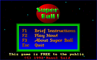 Super Ball! - Screenshot - Game Title Image