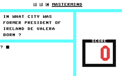 BBC Mastermind - Screenshot - Gameplay Image