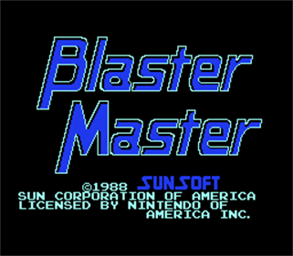 Blaster Master - Screenshot - Game Title Image