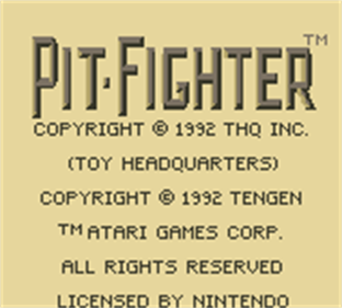 Pit-Fighter - Screenshot - Game Title Image