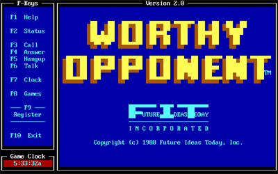 Worthy Opponent - Screenshot - Game Title Image