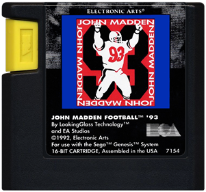 John Madden Football '93 - Cart - Front Image