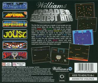 Williams Arcade's Greatest Hits - Box - Back Image