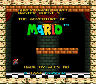 Super Mario World: Master Quest 3: The Adventure of Mario - Screenshot - Game Title Image
