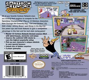 Cartoon Network Speedway - Box - Back Image