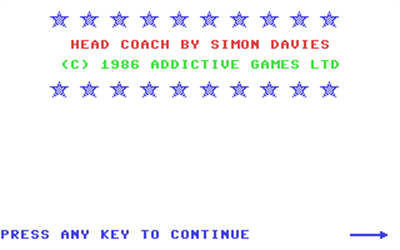 Head Coach - Screenshot - Game Title Image
